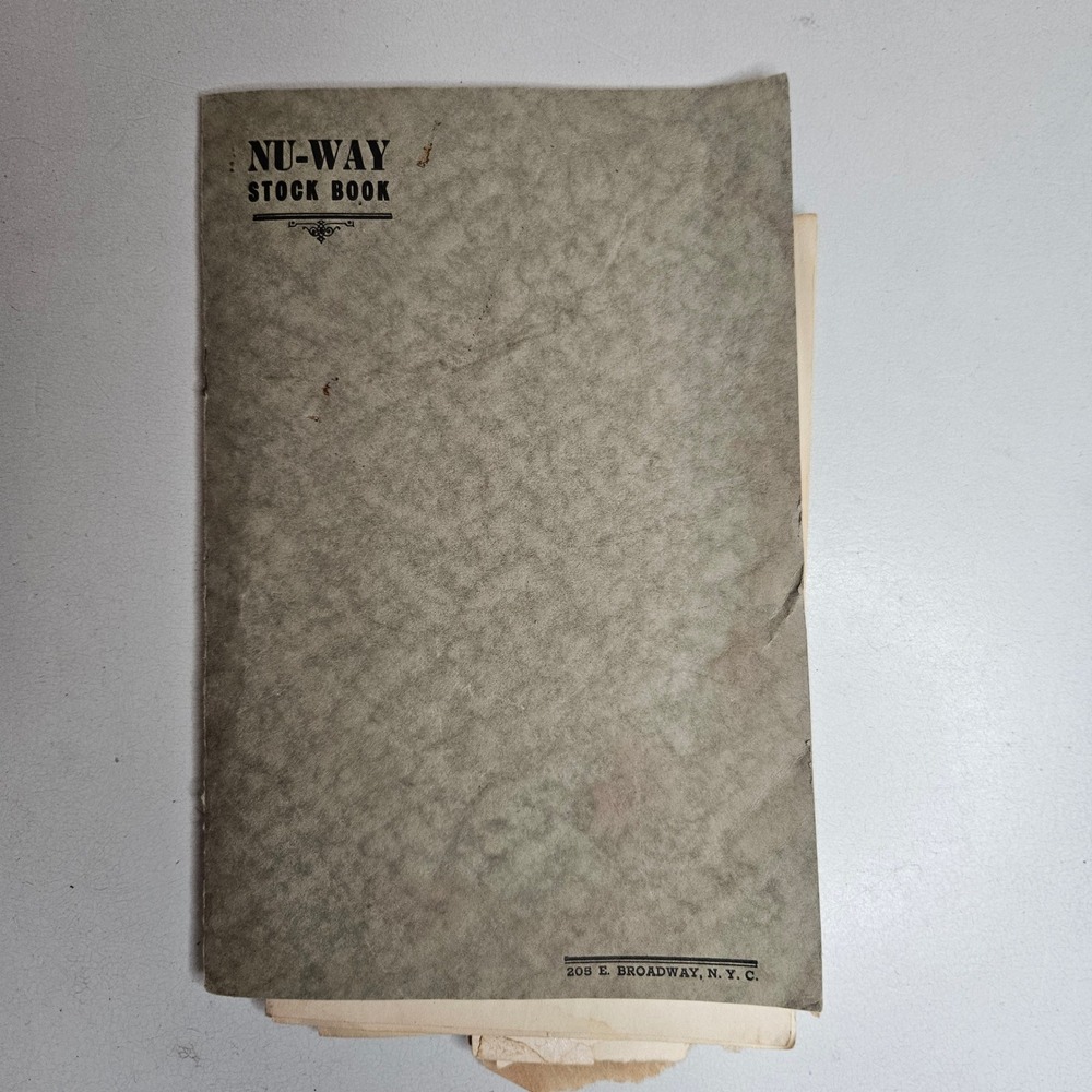 Vintage Nu-Way Stamp Stock‎ Book Ephemera Lot Arthur Rippey H.C.C. Card Stamps